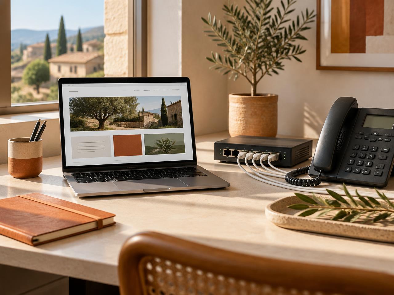 Poste de travail professionnel, réseau et téléphonie IP